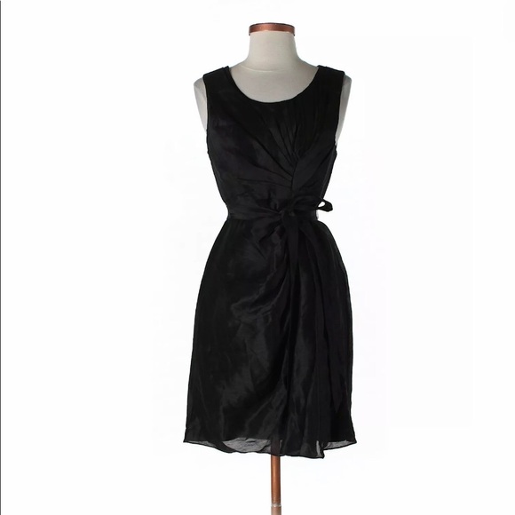 BLHDN Anthropologie Black Starburst Dress Silk - Picture 3 of 5